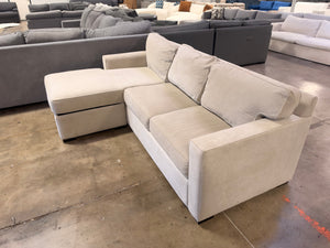 Cream Sleeper Chaise Sofa
