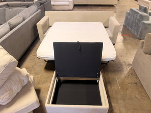 Cream Sleeper Chaise Sofa