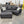 Charcoal Gray Cuddler Sectional Sofa with Oversized Ottoman