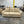 Beige Microfiber 3-Seat Sofa with Flared Arms