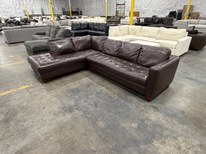 Macy’s Brown Leather Sectional