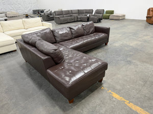 Macy’s Brown Leather Sectional