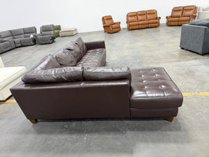 Macy’s Brown Leather Sectional