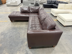 Macy’s Brown Leather Sectional