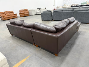 Macy’s Brown Leather Sectional