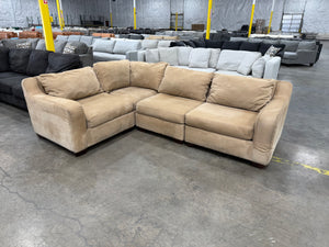 Microfiber Beige Sectional