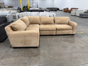 Microfiber Beige Sectional