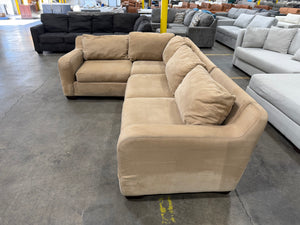 Microfiber Beige Sectional