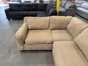 Microfiber Beige Sectional