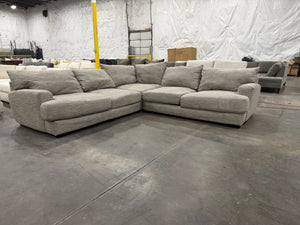 Gray L-Shape Deep Cushion Sectional