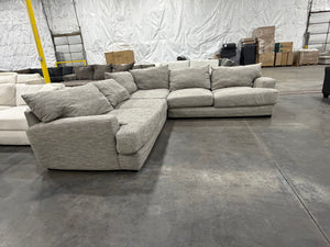 Gray L-Shape Deep Cushion Sectional