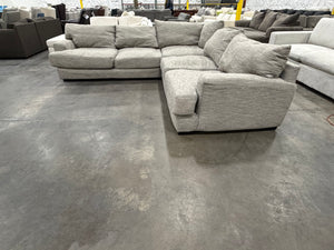 Gray L-Shape Deep Cushion Sectional