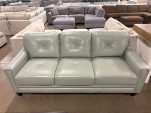 Atmore Leather Sofa – Mint