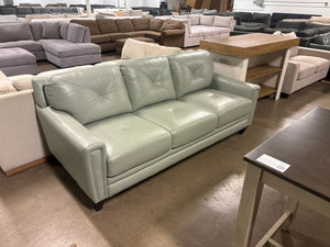 Atmore Leather Sofa – Mint