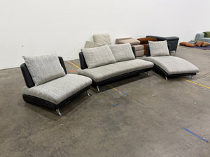 Zuri Modern 3-Piece Loveseat, Chair & Chaise Lounge Set