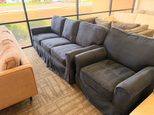 Blue Sofa & Chair Set