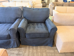 Blue Sofa & Chair Set