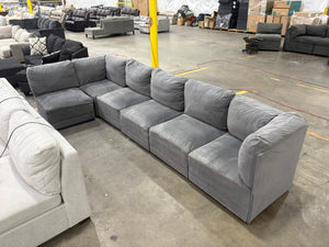 6 Pc Dark Gray Modular Sectional