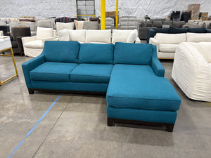 Jonathan Louis Peacock Teal Chaise Sectional