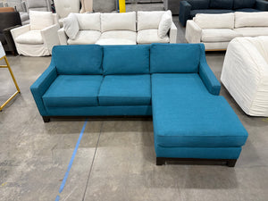 Jonathan Louis Peacock Teal Chaise Sectional