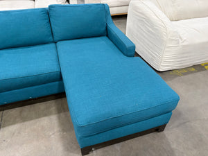 Jonathan Louis Peacock Teal Chaise Sectional