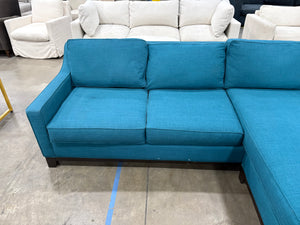 Jonathan Louis Peacock Teal Chaise Sectional