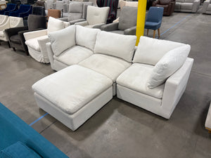 4Pc Cream Cloud Sectional