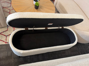 White Storage Ottoman