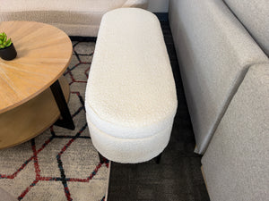 White Storage Ottoman