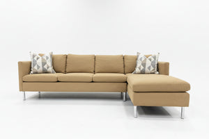 Room & Board 2-Pc Tan Chaise Sectional (by American Leather)