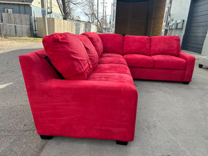 Scandinavian Designs Red Trieste Sleeper Sectional