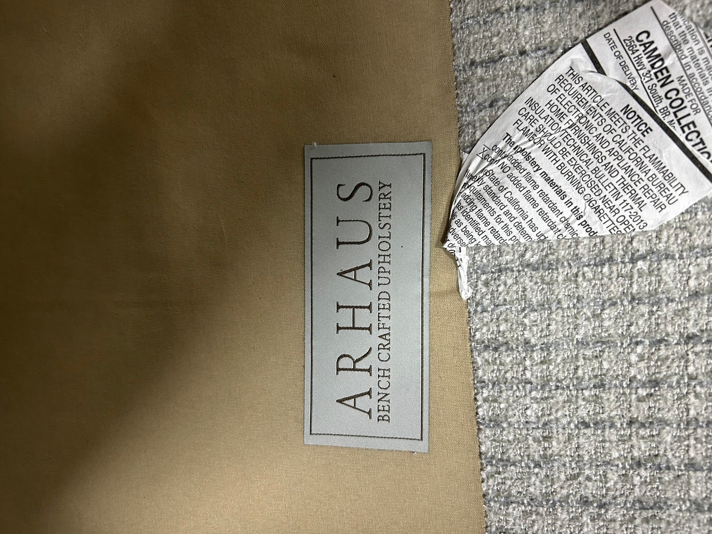 Arhaus Sky Grey Oversize Swivel Chair