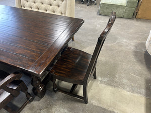 Pottery Barn 6-Pc Dark Brown Benchwright Dining Set