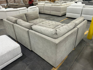 Thomasville Tisdale 6-Piece Modular Sectional w/Storage Ottoman (Taupe)
