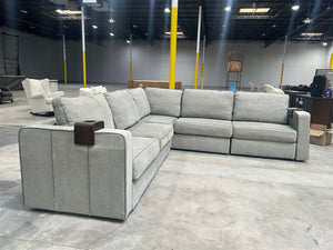 Gray LoveSac Sactional w/Storage Ottoman (5 Seat/8 Side)