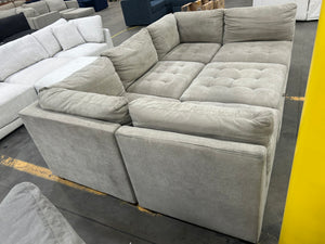 Thomasville Tisdale 6-Piece Modular Sectional w/Storage Ottoman (Taupe)