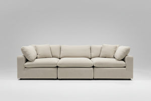 Living Spaces 3-Pc Zone Modular Cloud Sofa (Cream)