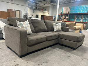 Contemporary Taupe Reversible Chaise Sectional