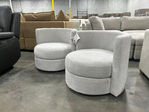 Davos 2-Pack Fabric Chairs - Gray