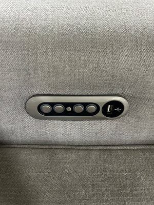 Modular Light Gray Power Recliner Sofa