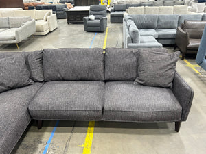 Contemporary Dark Gray Chaise Sectional