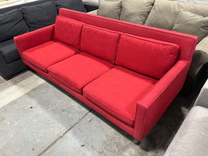 Room & Board 86” Red MCM Sofa