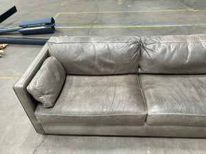 Room & Board 90'' Full-Grain Leather Sofa (Slate)