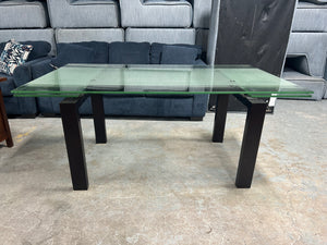Scandinavian Designs 67'' Tempered Glass Dining Table