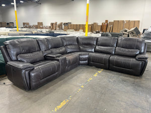 Gilman Creek Malachi Leather Power Reclining Sectional