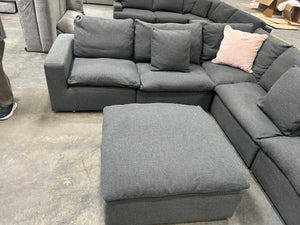Bassett Beckham Track Arm Modular L-Shaped Sectional (Pewter)
