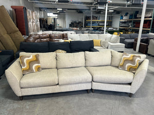La-Z-Boy Taupe Cuddler Chaise Sectional