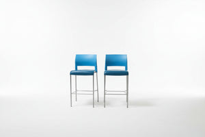 Steelcase 2-Pc Retro Blue Move Barstool Set