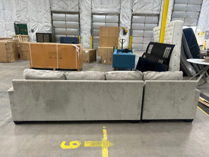 Contemporary Light Gray Chaise Sectional