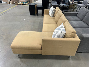 Room & Board 2-Pc Tan Chaise Sectional (by American Leather)